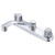 Gerber G0742406 Classics Two Handle Kitchen Faucet Deck Plate Mounted w/out Spray & w/ Metal Fluted Handles & D-Tube Spout 1.75gpm - Chrome