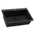 Ruvati  27 x 20 inch Drop-in Topmount Granite Composite Single Bowl Kitchen Sink - Midnight Black - RVG1027BK