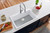 Ruvati 27 x 20 inch Drop-in Topmount Granite Composite Single Bowl Kitchen Sink - Arctic White - RVG1027WH