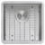 Ruvati 18 inch Undermount Bar Prep 16 Gauge Kitchen Sink Round Corners Stainless Steel Single Bowl - RVH7118