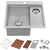 Ruvati Glass Rinser and Sink Combo 22 inch Workstation for Wet Bar Bottle Washer Drop in Topmount - RVH8262ST