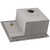 Ruvati Glass Rinser Sink 22 inch Workstation for Wet Bar Bottle Washer Drop in Topmount - RVH8262ST