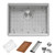 Ruvati 24-inch Workstation Rounded Corners Undermount Ledge Kitchen Sink with Accessories - RVH8324