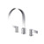 Flusso 3 Hole Deck Mount Roman Tub Faucet - Polished Chrome - 145.2410CP