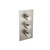 Flusso 3/4" Thermostatic Valve With Trim - 3 Output - Brushed Nickel - 100.4501BN