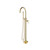Flusso Freestanding Floor Mount Bathtub / Tub Filler With Hand Shower - Satin Brass - 100.1170SB