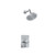 Flusso 100.3050BN Single Output Shower Faucet Set With Brass Shower Head & Arm - Brushed Nickel
