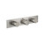 Flusso Trim For Horizontal Thermostatic Valve with 2 Volume Controls - Brushed Nickel - 100.2715TBN