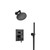 Flusso Two Output Shower Faucet Set With Shower Head And Hand Held - Matte Black - 100.3250MB