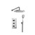 Isenberg  145.7150CP Two Output Shower Set With Shower Head And Hand Held - Polished Chrome