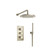 Flusso Two Output Shower Faucet Set With Shower Head And Hand Held - Brushed Nickel - 100.7150BN