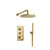 Isenberg  100.7150SB Two Output Shower Set With Shower Head And Hand Held - Satin Brass