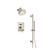 Flusso Two Output Shower Faucet Set With Shower Head, Hand Held And Slide Bar - Brushed Nickel - 100.3400BN