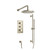 Flusso Two Output Shower Faucet Set With Shower Head, Hand Held And Slide Bar - Brushed Nickel - 100.7200BN