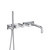 Flusso Wall Mount Tub Filler With Hand Shower - Polished Chrome - 145.2691CP