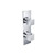 Flusso 160.2720CP 3/4" Horizontal Thermostatic Shower Valve & Trim - 1- Output - Chrome