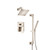 Isenberg  160.3400PN Two Output Shower Set With Shower Head, Hand Held And Slide Bar -Polished Nickel