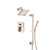 Flusso Two Output Shower Faucet Set With Shower Head, Hand Held And Slide Bar -Polished Nickel - 160.3400PN