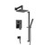 Flusso 160.3350MB Two Output Shower Faucet Set With Shower Head, Hand Held And Slide Bar - Matte Black