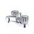 Gerber G0043192W Maxwell SE Two Handle Centerset Lavatory Faucet w/ Acrylic Handles & Metal Pop-Up Drain 1.2gpm - Chrome