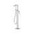 Flusso 196.1165BN Freestanding Floor Mount Bathtub / Tub Filler With Hand Shower - Brushed Nickel