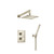 Flusso 160.7050BN Two Output Shower Set With Shower Head And Hand Held - Brushed Nickel