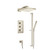 Flusso 196.7200BN Two Output Shower Faucet Set With Shower Head, Hand Held And Slide Bar - Brushed Nickel