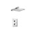 Flusso Single Output Shower Faucet Set With Shower Head And Arm - Chrome - 196.7000CP