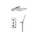 Isenberg  196.7150CP Two Output Shower Set With Shower Head And Hand Held - Chrome