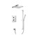 Flusso 196.7100CP Two Output Shower Faucet Set With Shower Head, Hand Held And Slide Bar - Chrome