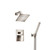 Flusso 196.3250PN Two Output Shower Faucet Set With Shower Head And Hand Held - Polished Nickel