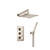 Flusso 160.7150PN Two Output Shower Faucet Set With Shower Head And Hand Held - Polished Nickel