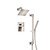 Flusso Two Output Shower Faucet Set With Shower Head, Hand Held And Slide Bar - Polished Nickel - 196.3400PN