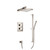 Isenberg  196.7100PN Two Output Shower Set With Shower Head, Hand Held And Slide Bar - Polished Nickel