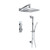 Flusso 160.7350PN Two Output Shower Faucet Set With Shower Head, Hand Held And Slide Bar - Polished Nickel
