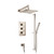 Flusso 160.7200PN Two Output Shower Faucet Set With Shower Head, Hand Held And Slide Bar - Polished Nickel