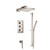 Flusso Two Output Shower Faucet Set With Shower Head, Hand Held And Slide Bar - Polished Nickel - 196.7200PN