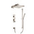 Flusso 196.7300PN Two Output Shower Faucet Set With Shower Head, Hand Held And Slide Bar - Polished Nickel