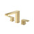 Flusso 3 Hole Deck Mount Roman Tub Faucet - Satin Brass - 196.2410SB