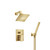 Flusso 196.3250SB Two Output Shower Faucet Set With Shower Head And Hand Held - Satin Brass