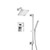 Isenberg  196.3400SB Two Output Shower Set With Shower Head, Hand Held And Slide Bar - Satin Brass