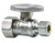 Mountain Plumbing  MT410-NL/SB OVAL HANDLE STRAIGHT VALVE 5/8" O.D. 1/2" - Satin Brass
