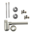 Mountain Plumbing Lavatory Supply Kit with Decorative Trap - Mini Cross Handle - Satin Brass - MT7002-NL/SB