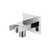 Flusso HS8007CP Wall Elbow With Holder Combo - Chrome