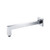 Flusso Wall Mount Square Shower Arm - 12" (300mm) - With Flange - Chrome - HS1001SACP