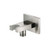 Flusso HS8006BN Wall Elbow With Holder Combo - Brushed Nickel