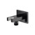 Flusso HS8006MB Wall Elbow With Holder Combo - Matte Black