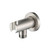 Flusso HS8008BN Wall Elbow With Holder Combo - Brushed Nickel
