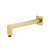 Isenberg  HS1001SASB Wall Mount Square Shower Arm - 12" (300mm) - With Flange - Satin Brass