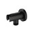 Flusso HS8008MB Wall Elbow With Holder Combo - Matte Black